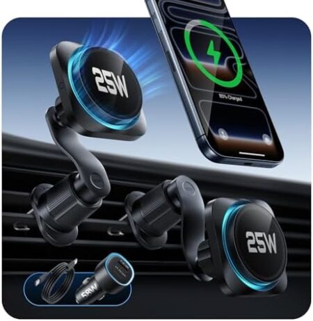 ESR OmniLock Qi2.2 25W MagSafe Car Mount with Charging Function, Cooling |