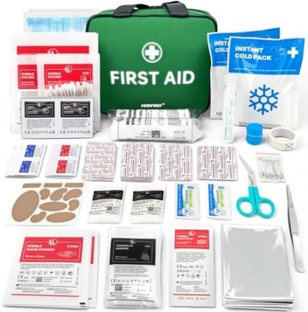 HONYAO First Aid Set, 180 Pieces, First Aid Kit for Home, Children, Outdoor, Travel, Camping,