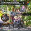 Miweba Folding Handcart MB-20 | Sun canopy UV-r, 2 x seat belts