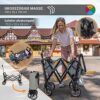 Miweba Folding Handcart MB-20 | Sun canopy UV-r, 2 x seat belts