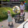 Miweba Folding Handcart MB-20 | Sun canopy UV-r, 2 x seat belts
