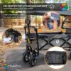 Miweba Folding Handcart MB-20 | Sun canopy UV-r, 2 x seat belts