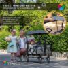Miweba Folding Handcart MB-20 | Sun canopy UV-r, 2 x seat belts