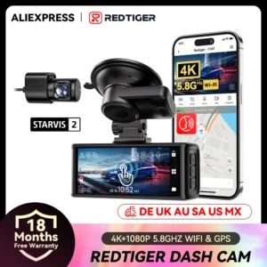REDTIGER F7N TOUCH 4K Dash Cam Starvis 2 IMX675 5.8Ghz WIFI Car Camera For