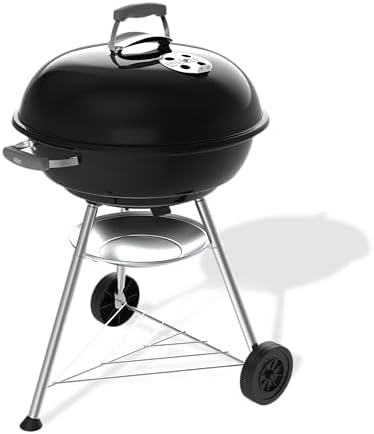 Weber Compact Kettle Charcoal Barbecue 57 cm with Stand and Wheels | Rust resistant porcelain enamelled finish, black  Amazon.de: