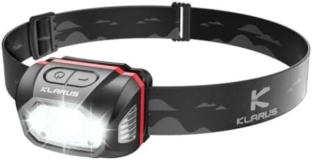 KLARUS HM1 Headlamp with Sensor Switch, Rechargeable Head Torch, 440 Lumens & 100 m Range, USB-C, 70 g Lightweight for Running, Dog Walking, Work, Camping  Amazon.de