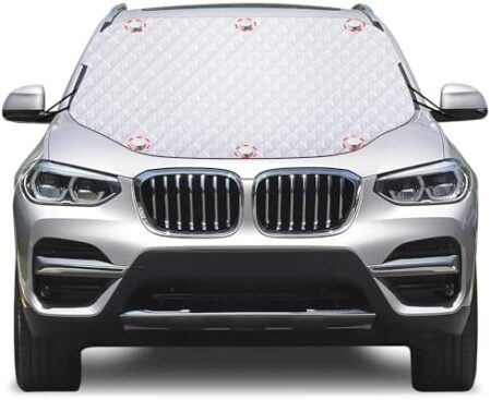 Karvipark Car Windscreen Cover, Sun Protection Windscreen Cover with Magnet, UV Protection Cover Against Snow, Ice, Frost, Dust, Sun for Summer, Winter  Amazon.de
