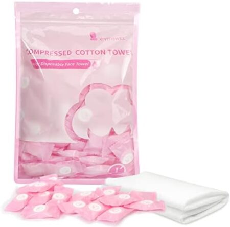 Simpolor Pack of 100/200 Compressed Towels Portable Disposable Household Towels for Travel Camping Hiking Sports Beauty Salon, Pink  Amazon.de