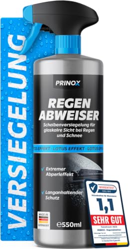 PRINOX Rain Deflector Car 550 ml – Windscreen Seal with Lotus Effect & Extreme Beading Effect – Clear Vision – Made in Germany  Amazon.de