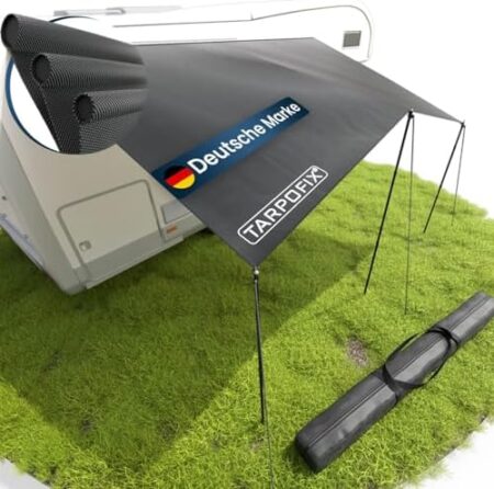Tarpofix® Awning Caravan with Piping 4 x 2.4 m [UV 60+ Sun Protection], adjustable awning with multi-piping for motorhome, caravan or camper  Amazon.de